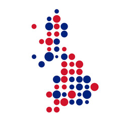 United kingdom Silhouette Pixelated pattern map illustration