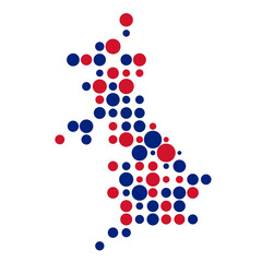 United kingdom Silhouette Pixelated pattern map illustration