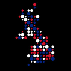 United kingdom Silhouette Pixelated pattern map illustration