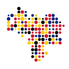 Venezuela Silhouette Pixelated pattern map illustration
