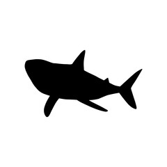 Shark. Sea animal. Marine animal in Scandinavian style.