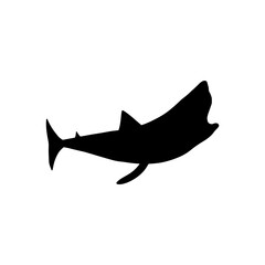 Shark. Sea animal. Marine animal in Scandinavian style.