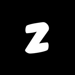 ABC Black White Alphabet Character Letter Z