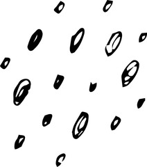 Hand draw doodle decorative element. Silhouette icon