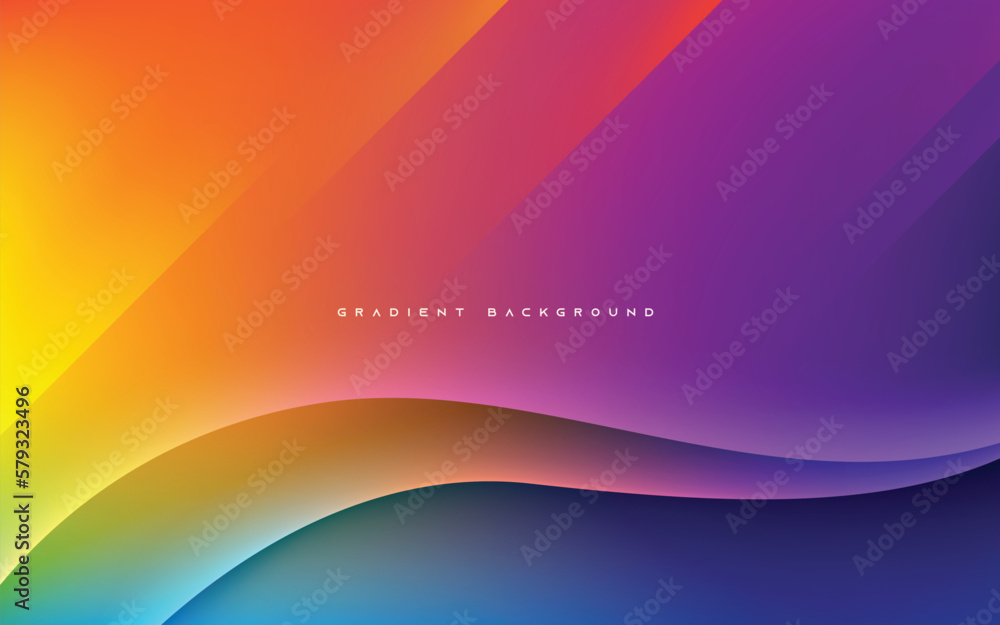 Poster abstract wavy smooth gradient background colorful light