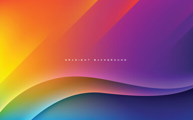 Abstract wavy smooth gradient background colorful light