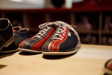 Bowling shoe on the counter