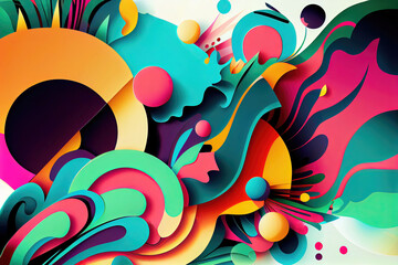 Abstract modern colorful background wallpaper design (Generative AI)