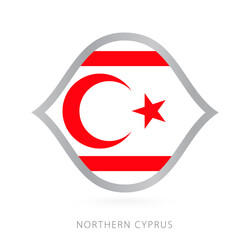 Northern Cyprus national team flag in style for international basketball competitions.
