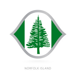 Norfolk Island national team flag in style for international basketball competitions.