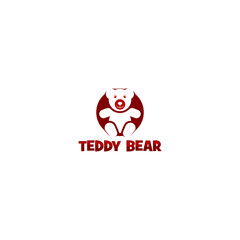 Teddy Bear logo icon isolated on white background