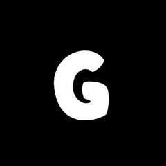 ABC Black White Alphabet Character Letter G