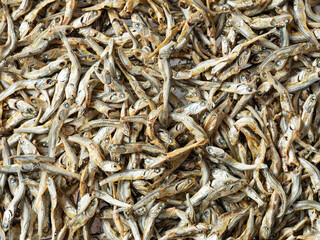 close up of dried fish