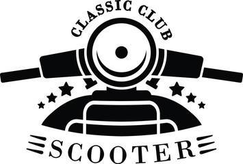 automotive design illustration classic scooter logo