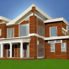 Illustration for a construction company for the construction of residential buildings