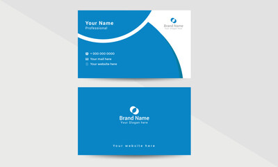 Professional modern double sided  business card design template. Flat range business card animation