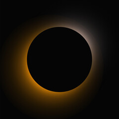 Circle illuminate light frame with color gradient