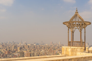 panoramic views of the city of Cairo from the viewpoint of the citadel