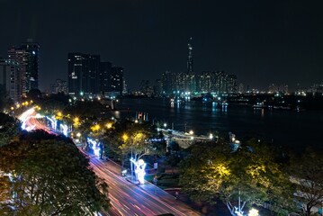 Fototapeta na wymiar Saigon Night River View