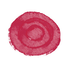 Watercolor circle smudge painting, abstract magenta stain splash, creative hand drawn art, popular brush stroke illustration with transparent background, for social media and invitation