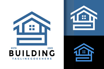 S letter building logo vector icon illustration