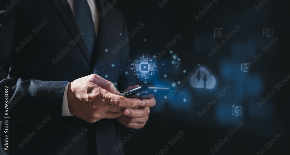 Poster digital transformation change management, internet of things. new technology big data and business p