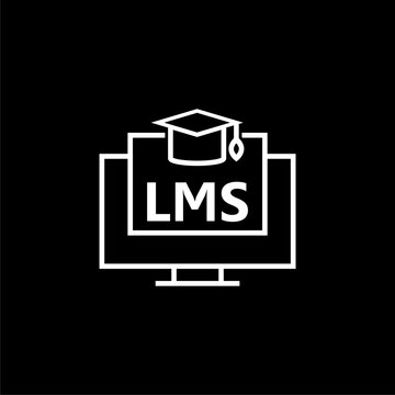 Student login gradient concept icon Learning management system access abstract idea thin line illustration on black