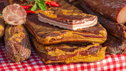 Slabs of Cured Bacon Stack
