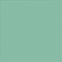 Green seamless checkered pattern with hand drawn grid. Repeating gingham ornament, plaid background for wrapping paper, surface design