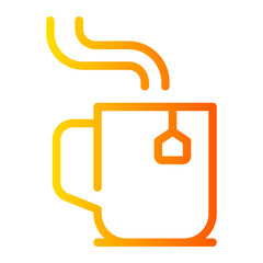 Obraz premium tea cup gradient icon