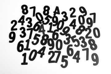Background of numbers. from zero to nine. Finance data concept. Mathematic. Seamless pattern with numbers. financial crisis concept. Business success.