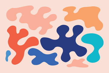 Abstract Vector of trendy matisse style for funky background template design