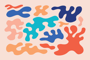 Abstract Vector of trendy matisse style for funky background template design