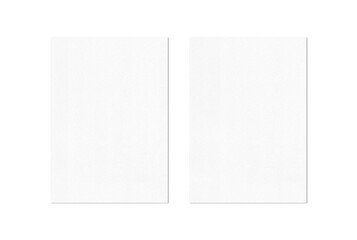 White Blank Paper Set PNG Isolated Print Mockup Poster Document Mock up Texture