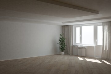 Modern interior design. 3D illustration