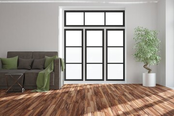 Modern interior design. 3D illustration