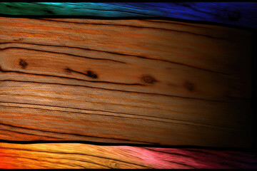 Fototapeta premium Multicolored wood texture background. Generative AI