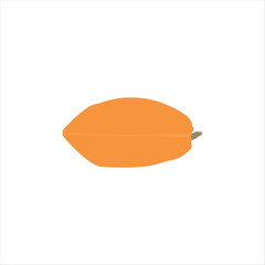  A yellow papaya vector art work.