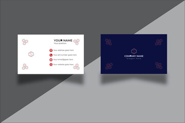 Blue and white,business card, clean business card,business card template, simple design.