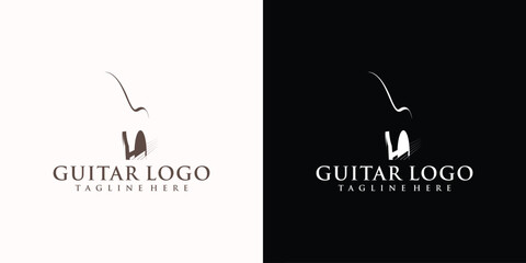 Collection of luxury abstract logo symbol for classical guitar