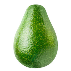 Delicious green avocado cut out