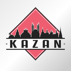 Kazan, Republic of Tatarstan, Russia Skyline Logo. Adventure Landscape Design Vector City Illustration Vector illustration.