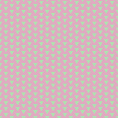 Pink & celadon small triangles seamless geometric pattern