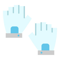 Illustration of Gym Gloves design Flat Icon