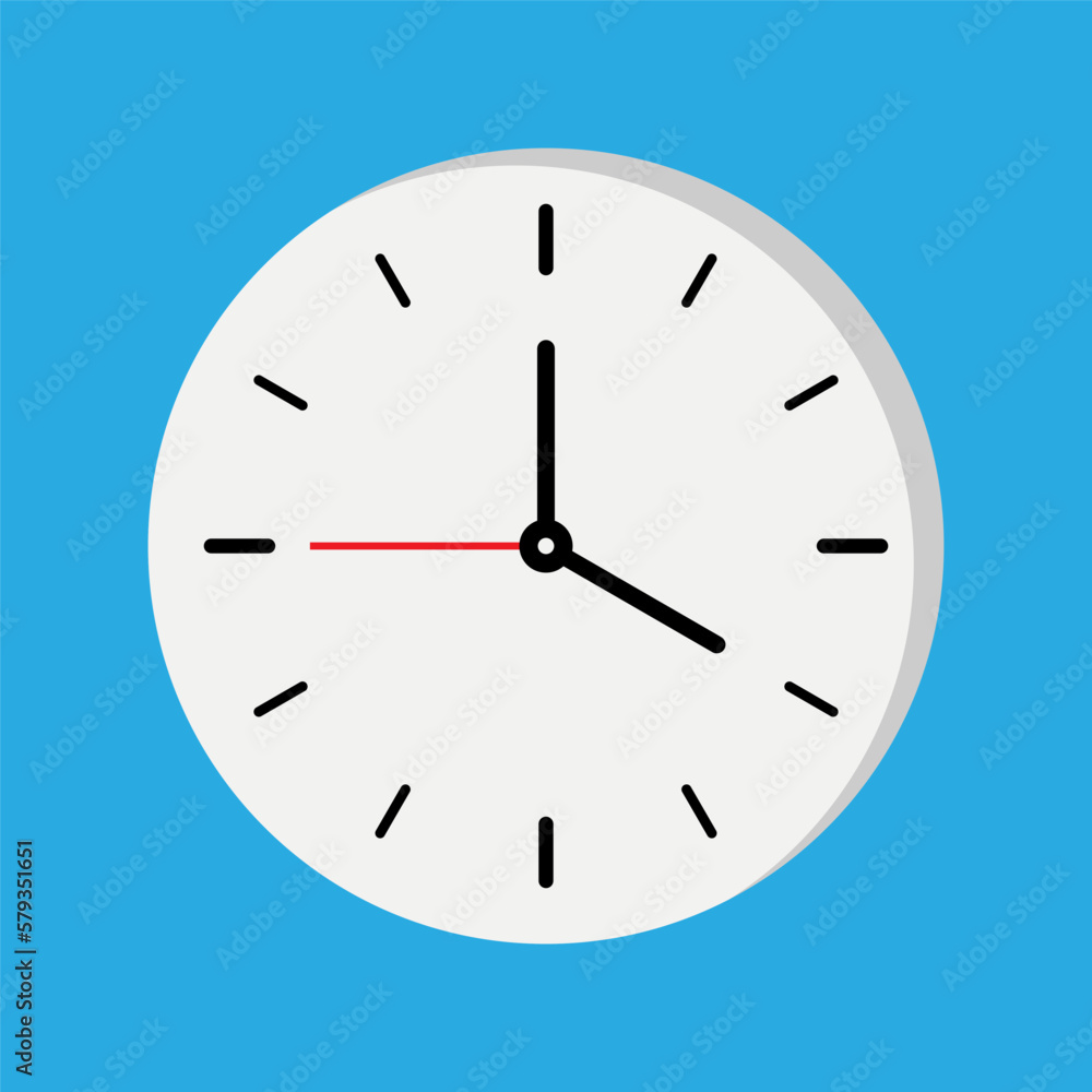 Aufkleber clock. wall clock. minimalistic design clock. timer. vector
