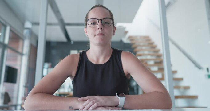 Video call, woman wave hello and interview with recruitment and virtual meeting, communication and online conference. Seminar, hiring and human resources, conversation and professional female talking