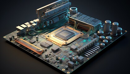 Obraz premium electronic circuit board