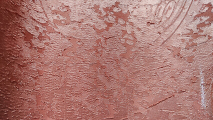 Red fabric with abstract texture for background, close-up. Small pattern on the curtain