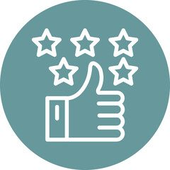 Vector Design Positive Review Icon Style