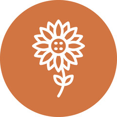 Vector Design Sunflower Icon Style